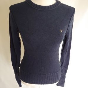 American Eagle Dark Navy Blue Crew Neck Sweater